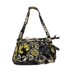 Vera Bradley Baroque Purse Yellow Black White Crossbody Shoulder Bag Retired